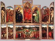 EYCK, Jan van The Ghent Altarpiece (wings open) oil